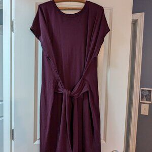 Universal Standard Classic Jersey Tie Dress - Plum Size M 18/20